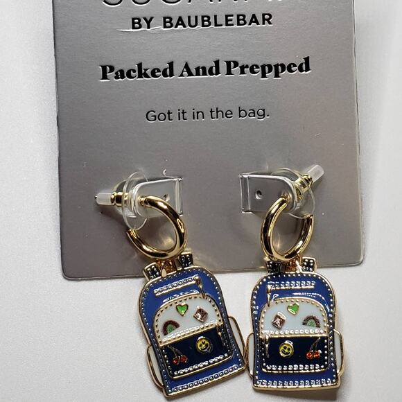 Sugarfix by Baublebar Packed and Prepped Backpack Statement Earrings - Picture 1 of 4